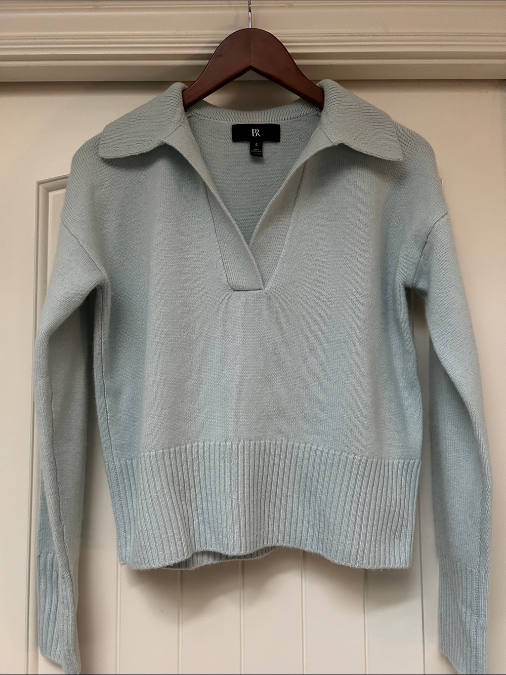 Banana Republic Cashmere Johnny Collar Rugby Sweater Polo, Small
